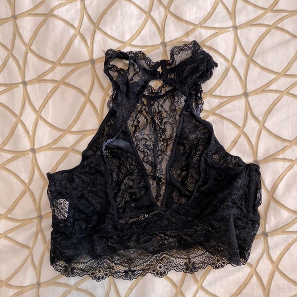 2/$20 Anthropology Current Air black high neck lace bralette - Picture 3 of 4